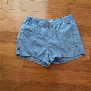 Madewell Light Blue Elastic Waist Shorts